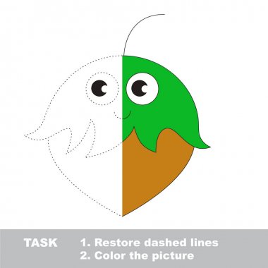 Okul öncesi çocuklar için vektör izleme eğitim oyunu.