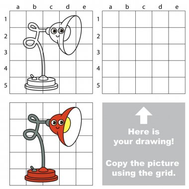 Kılavuz, basit eğitim çocuk oyunu kullanarak resim kopyalama.