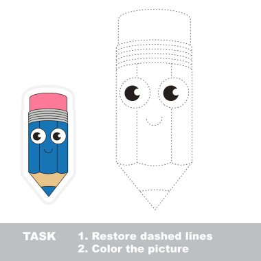 Okul öncesi çocuklar için vektör izleme eğitim oyunu.