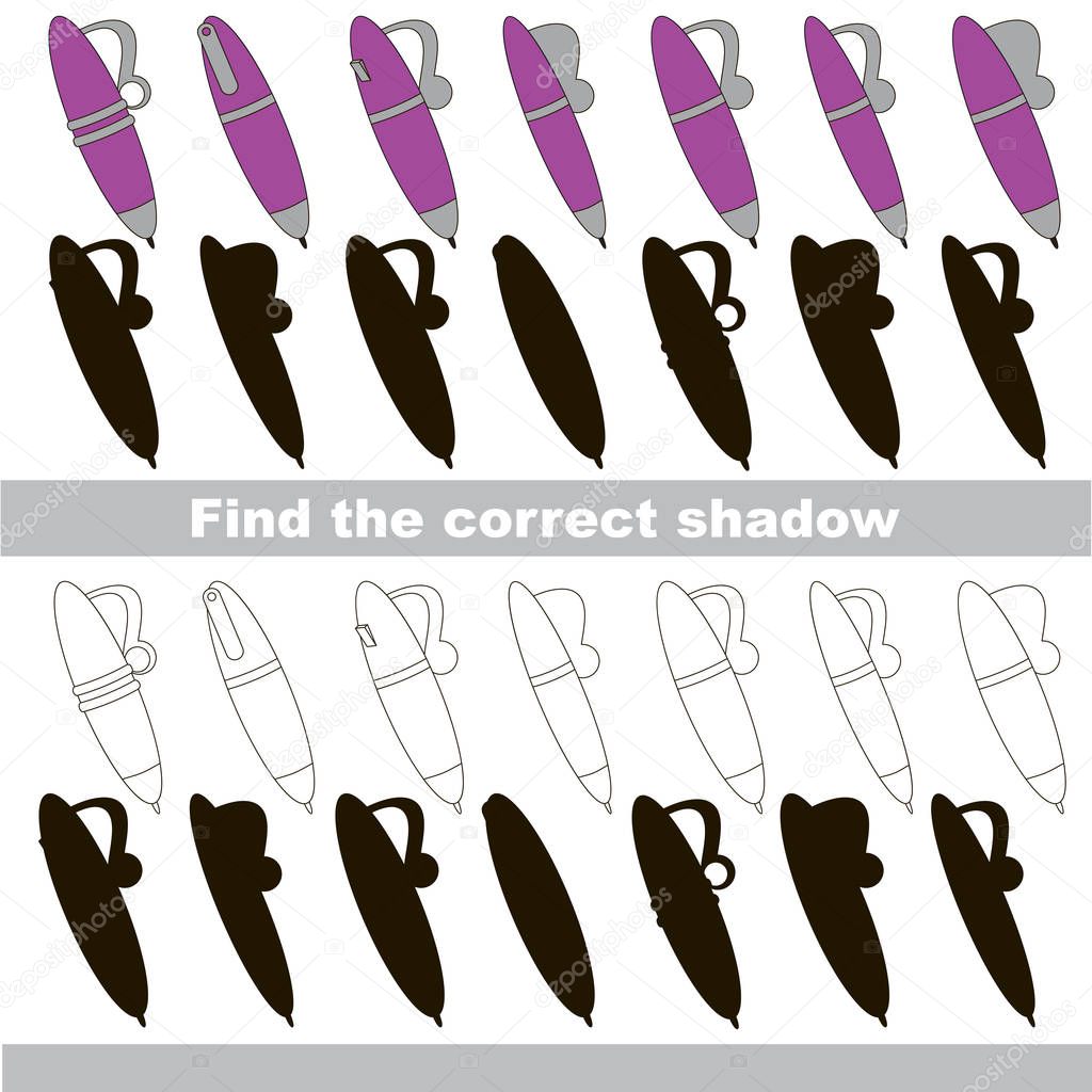 Find correct shadow for each object, the kid game.
