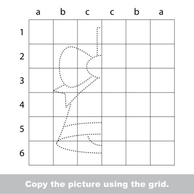 Okul öncesi çocuklar için vektör izleme eğitim oyunu.
