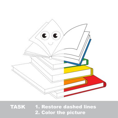 Okul öncesi çocuklar için vektör izleme eğitim oyunu.