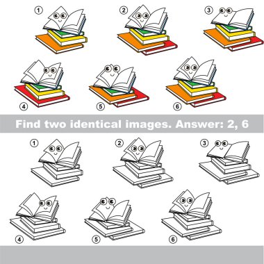 Görsel oyun çocuklar için gizli çift nesneleri bulmak için.