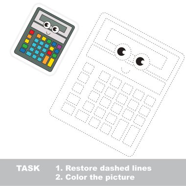 Okul öncesi çocuklar için vektör izleme eğitim oyunu.