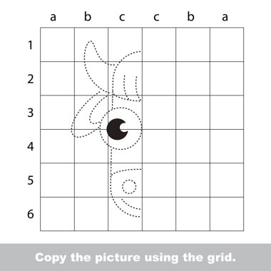 Okul öncesi çocuklar için vektör izleme eğitim oyunu.
