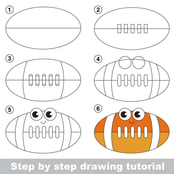 Tutoriel de dessin pour enfants d'âge préscolaire . — Image vectorielle