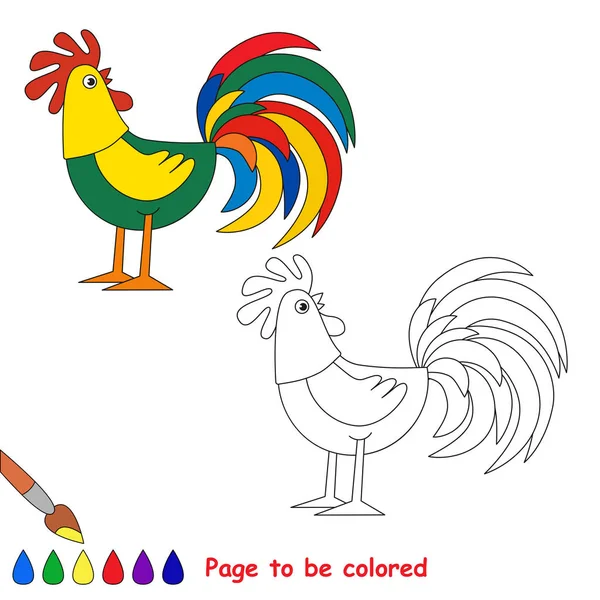 Página para ser de color, juego de educación simple para niños . — Vector de stock