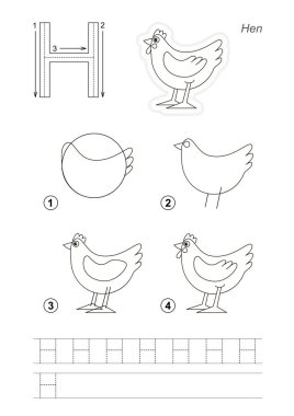 Çizim eğitimi için mektup.