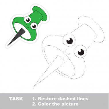 Okul öncesi çocuklar için vektör izleme eğitim oyunu.