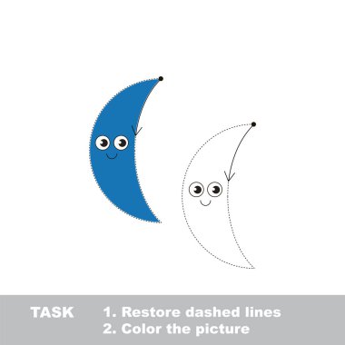 Okul öncesi çocuklar için vektör izleme eğitim oyunu.