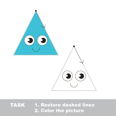 Okul öncesi çocuklar için vektör izleme eğitim oyunu.