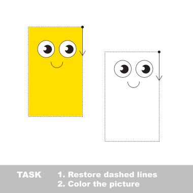 Okul öncesi çocuklar için vektör izleme eğitim oyunu.