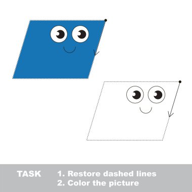 Okul öncesi çocuklar için vektör izleme eğitim oyunu.