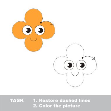 Okul öncesi çocuklar için vektör izleme eğitim oyunu.