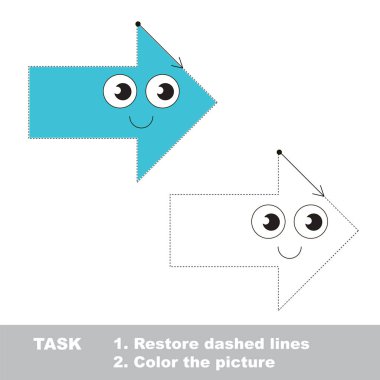 Okul öncesi çocuklar için vektör izleme eğitim oyunu.