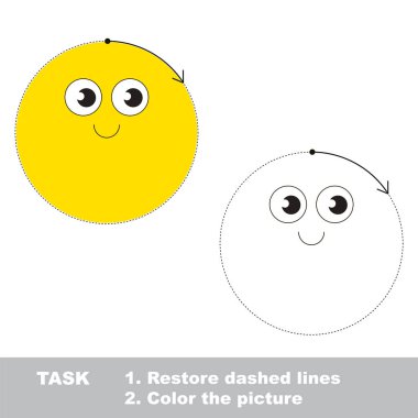 Okul öncesi çocuklar için vektör izleme eğitim oyunu.