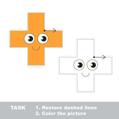 Okul öncesi çocuklar için vektör izleme eğitim oyunu.