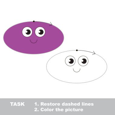 Okul öncesi çocuklar için vektör izleme eğitim oyunu.