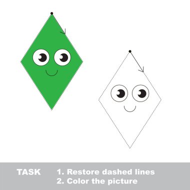 Okul öncesi çocuklar için vektör izleme eğitim oyunu.