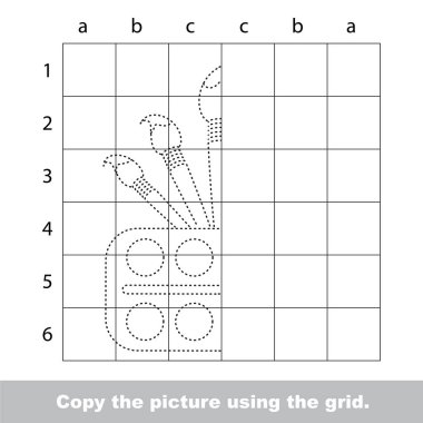 Okul öncesi çocuklar için vektör izleme eğitim oyunu.