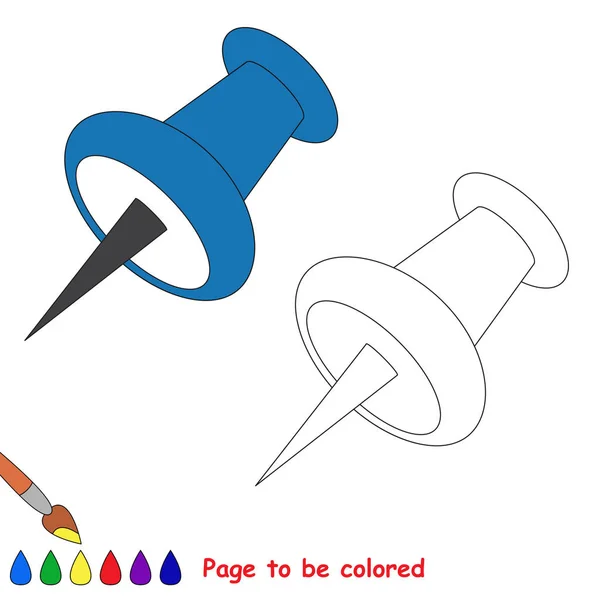 Página para ser de color, juego de educación simple para niños . — Vector de stock