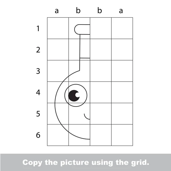 Rysunek tutorial dla dzieci. Kid edukacyjne gra. — Wektor stockowy