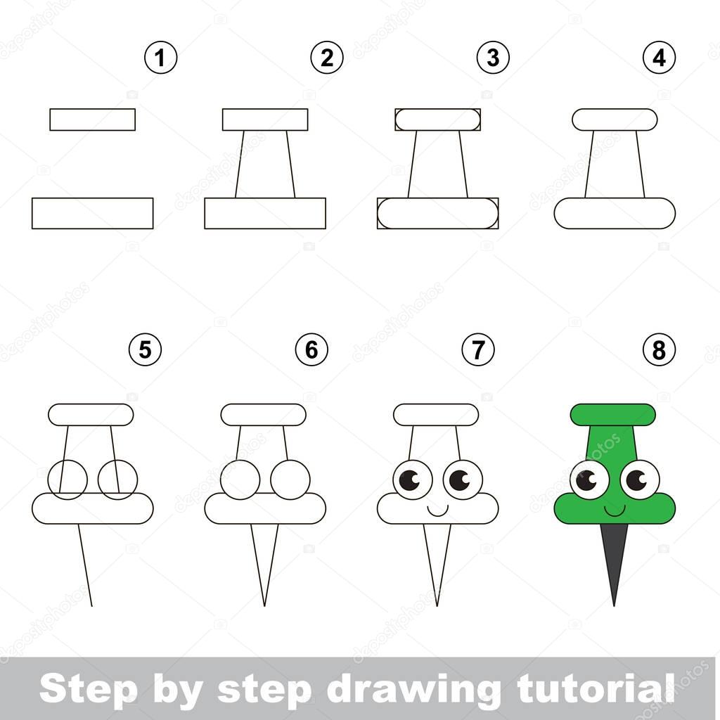 Simple kid educational game. Drawing tutorial.