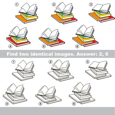 Görsel oyun. Nesneleri gizli çift bulmak.