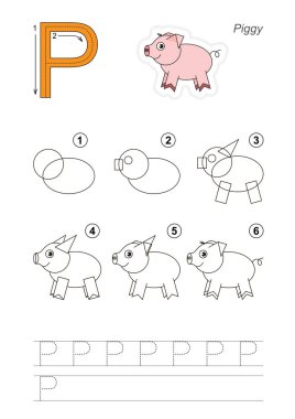 Çizim eğitimi için mektup.