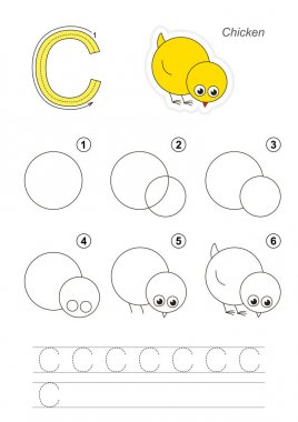 Çizim eğitimi için mektup.