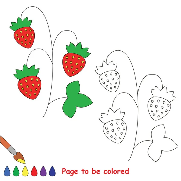 Coloring kid game. Educational page to be colored. — Stock Vector