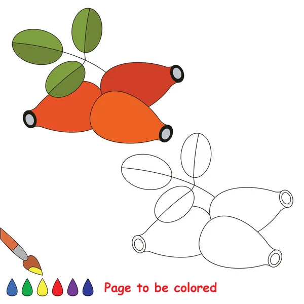 Coloring kid game. Educational page to be colored. — Stock Vector