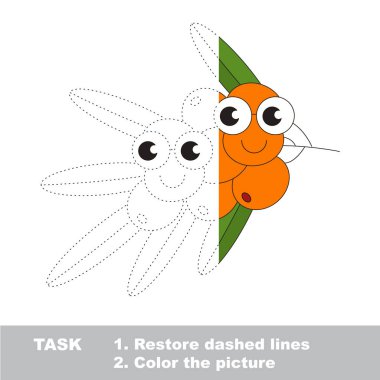 Renkli olması için Buck diken dalı. Vektör izleme oyunu.