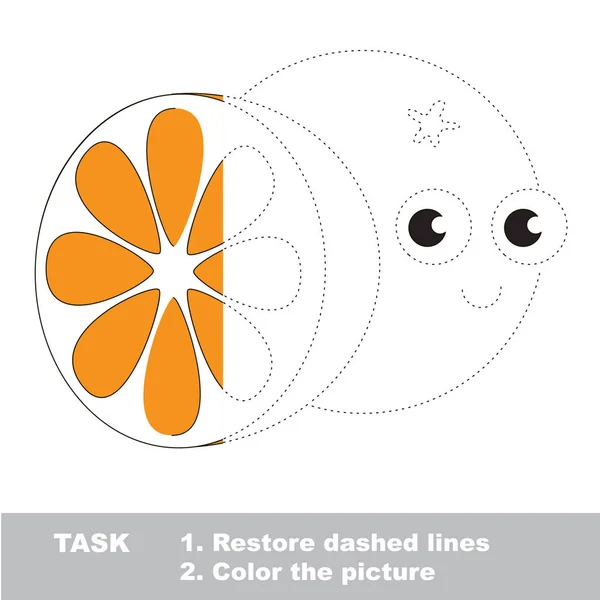 Orange eingefärbt werden. Vektor-Spur Spiel. — Stockvektor