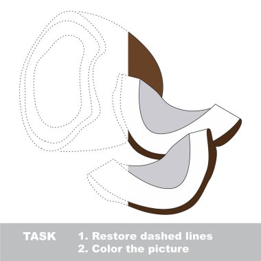 Meyve renkli olabilir. Vektör izleme oyunu.