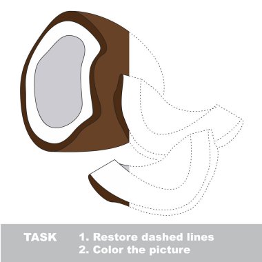 Meyve renkli olabilir. Vektör izleme oyunu.