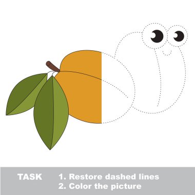 Kayısı renkli olabilir. Vektör izleme oyunu.