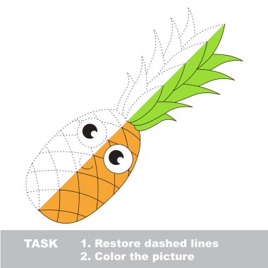 Nar renkli olabilir. Vektör izleme oyunu.