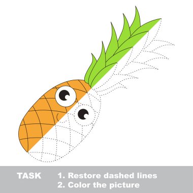 Nar renkli olabilir. Vektör izleme oyunu.