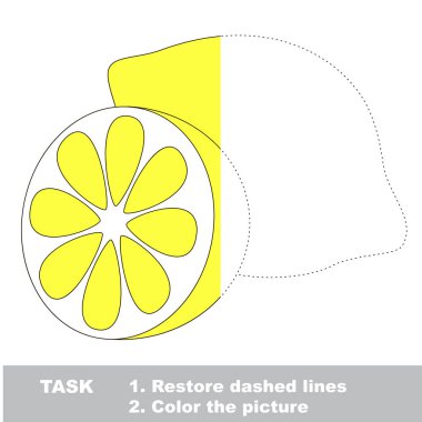 Meyve renkli olabilir. Vektör izleme oyunu.