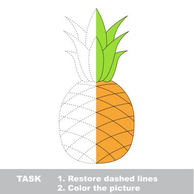 Meyve renkli olabilir. Vektör izleme oyunu.