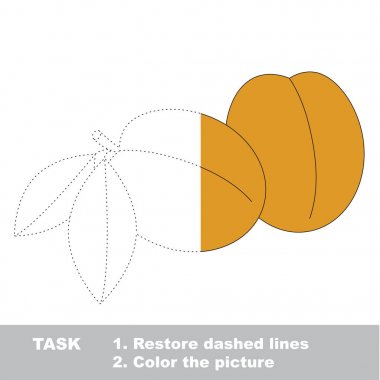 Meyve renkli olabilir. Vektör izleme oyunu.