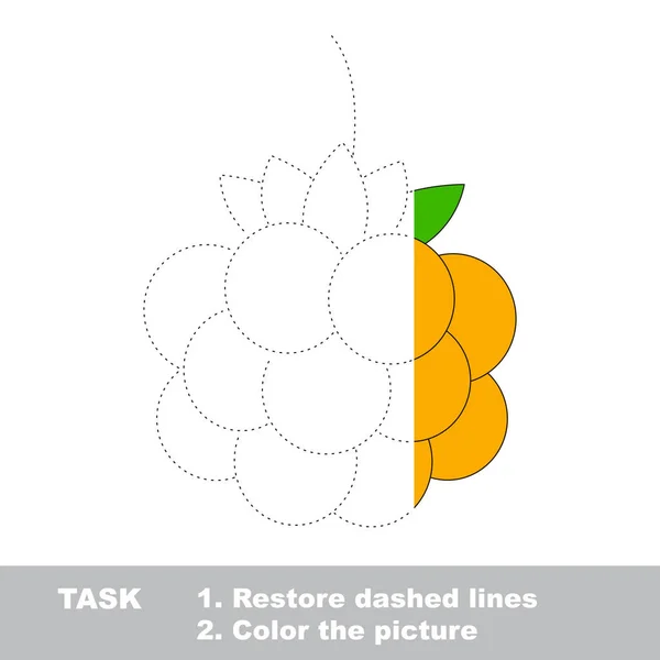 Vektor Trace Spiel mit Beeren. — Stockvektor