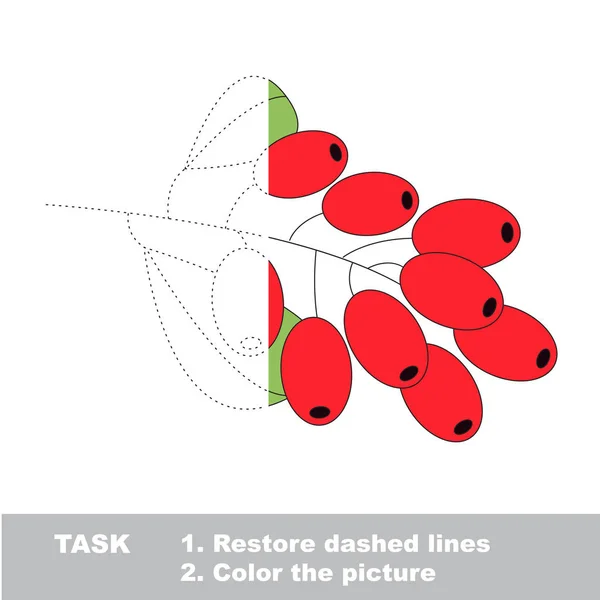 Gioco di traccia vettoriale con bacca . — Vettoriale Stock