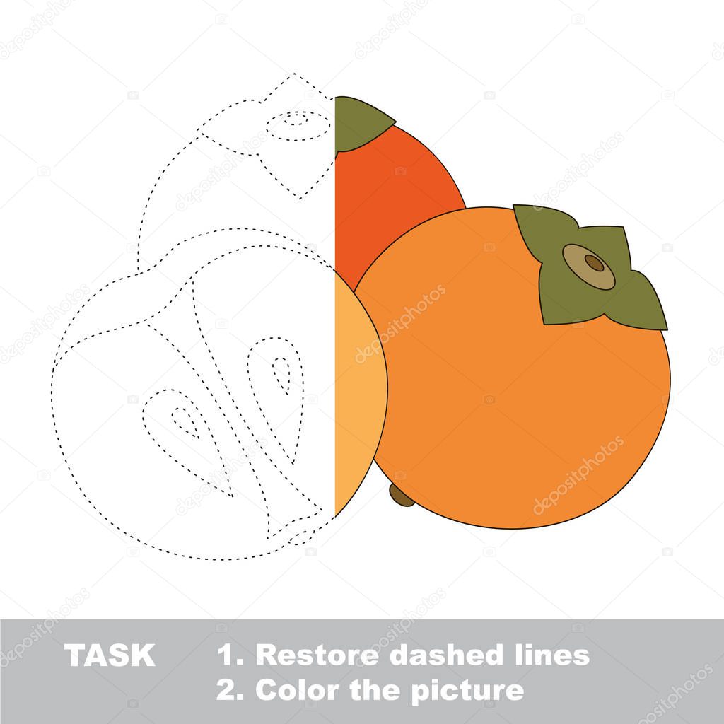Fruit to be colored. Vector trace game.