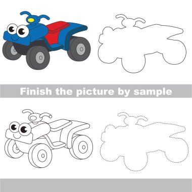 Komik dört Kiralama. Çekme çalışma sayfası.