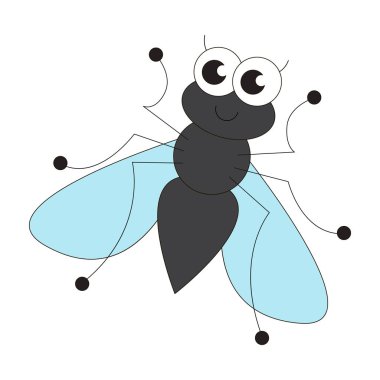 sevimli sinek çizgi.