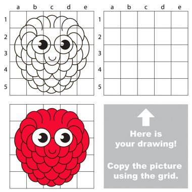 Çizim öğretici. Oyun için ahududu.