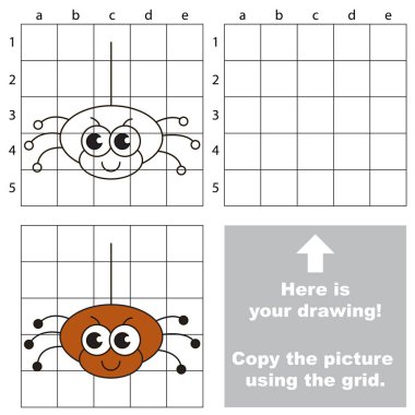 Kılavuz kullanarak görüntüyü kopyalayın. Örümcek.