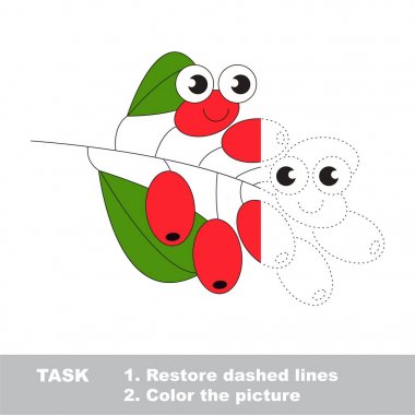 Kızamık renkli olabilir. Vektör izleme oyunu.